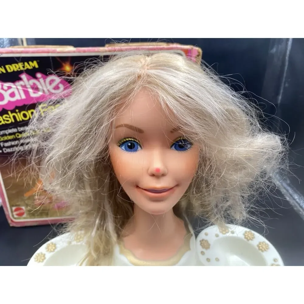 VTG 1980 Golden Dream Barbie Fashion Face For Parts Head / Original Box Only